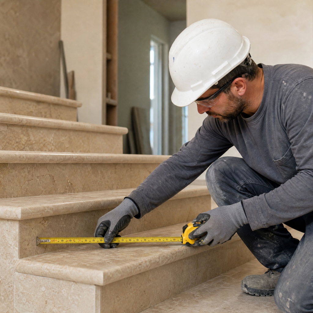 construction worker staircase