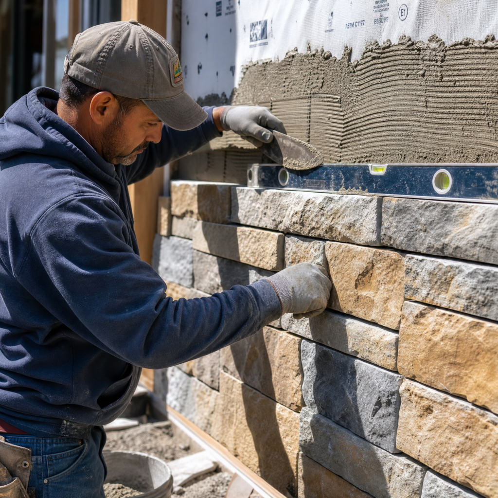 stone cladding installation alhajarrakham.com
